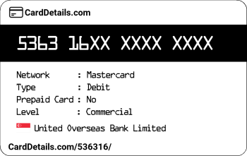 Card Details: 536316