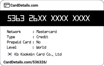 Card Details: 536326