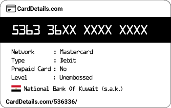 Card Details: 536336