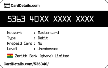 Card Details: 536340