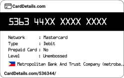 Card Details: 536344