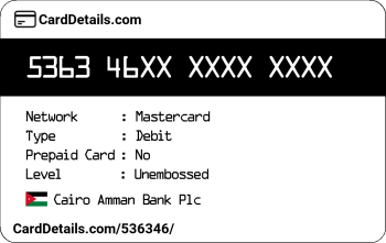 Card Details: 536346