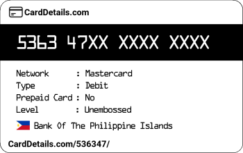 Card Details: 536347