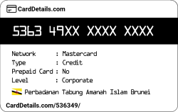 Card Details: 536349