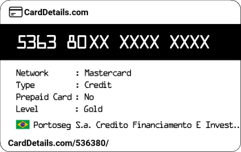 Card Details: 536380