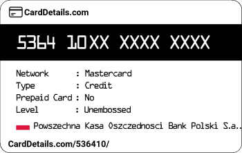 Card Details: 536410