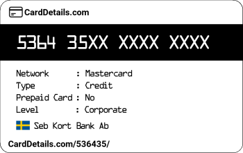 Card Details: 536435