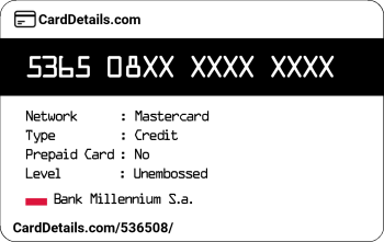 Card Details: 536508