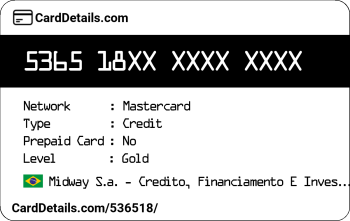 Card Details: 536518
