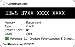 Card Details: 536537