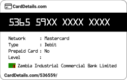 Card Details: 536559