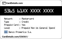 Card Details: 536561