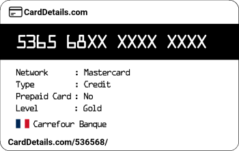 Card Details: 536568
