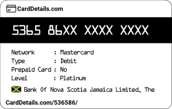 Card Details: 536586