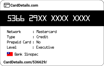 Card Details: 536629
