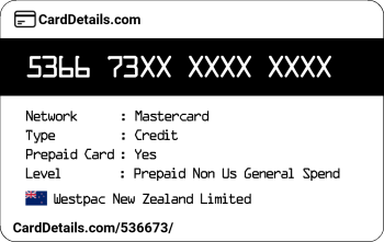 Card Details: 536673