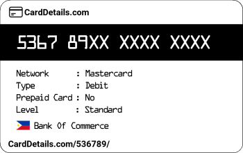 Card Details: 536789