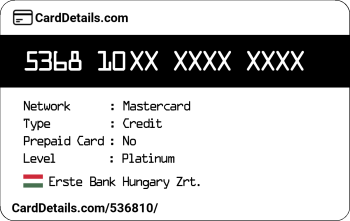 Card Details: 536810