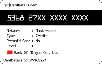 Card Details: 536827