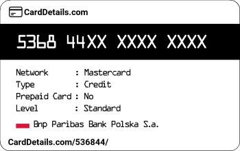 Card Details: 536844