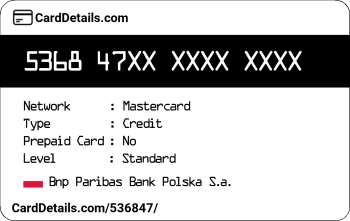 Card Details: 536847