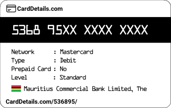 Card Details: 536895