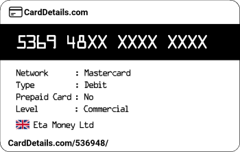Card Details: 536948