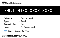 Card Details: 536970