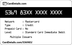 Card Details: 536983