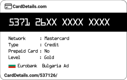 Card Details: 537126