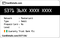 Card Details: 537136