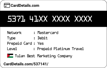 Card Details: 537141