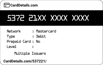 Card Details: 537221