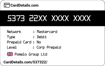 Card Details: 537322