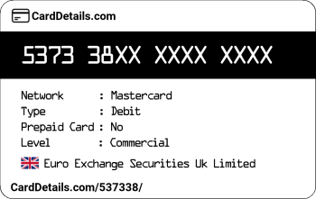 Card Details: 537338