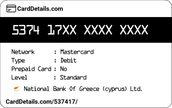 Card Details: 537417