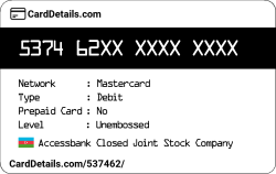 Card Details: 537462