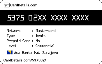 Card Details: 537502