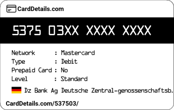 Card Details: 537503