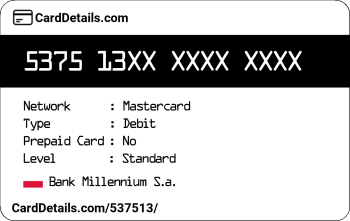 Card Details: 537513