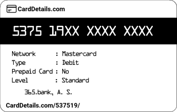 Card Details: 537519