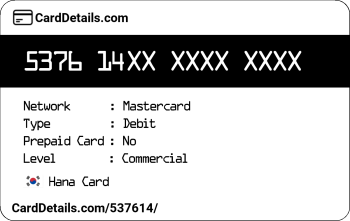 Card Details: 537614
