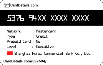 Card Details: 537694