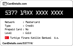 Card Details: 537719