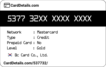 Card Details: 537732