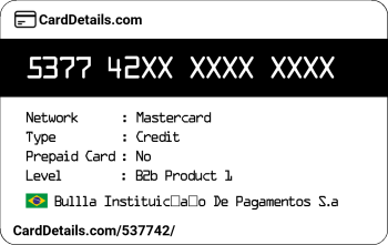 Card Details: 537742