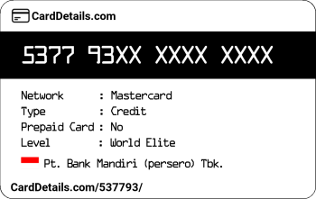Card Details: 537793