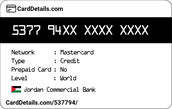 Card Details: 537794