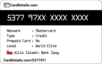 Card Details: 537797