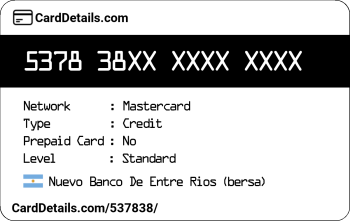 Card Details: 537838